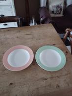 BOCH PASTELRAND 2 DIEPE BORDEN 23 CM, Antiek en Kunst, Ophalen of Verzenden