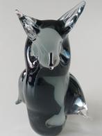 Murano Artiste Seguso Livio 1950 Hiboux transparent noir gri