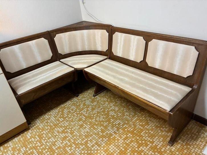 Banquette d’angle en bois massif avec rangement – démontable, Maison & Meubles, Canapés | Coins salons complets, Comme neuf, Bois