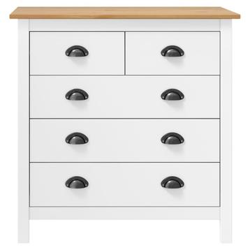 Dressoir Hill 79x40x80 cm massief grenenhout wit beschikbaar voor biedingen