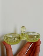 Uraniumglas zout en peper vat, art deco, Ophalen of Verzenden