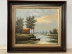 Schilderij op doek H. Schuurman, Antiek en Kunst, Kunst | Schilderijen | Klassiek, Ophalen of Verzenden