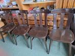 4 stoelen, Huis en Inrichting, Ophalen, Zo goed als nieuw, Bruin, Hout