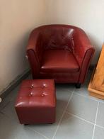 Zetel stoeltje met kleine poef, Ophalen, Gebruikt