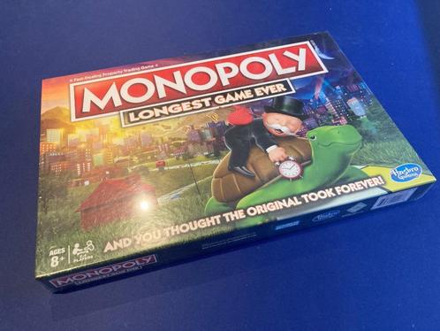 Gezelschapspel: Monopoly Longest Game Ever, Hobby & Loisirs créatifs, Jeux de société | Jeux de plateau, Neuf, 1 ou 2 joueurs