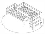 Stapelbed Lifetime MET 2 MATRASSEN en grote opberglade onder, 100 cm, Gebruikt, Stapelbed, Eenpersoons