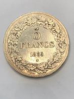 Munt zilver België 5 FR Leopold I jaartal 1835 pos B, Ophalen of Verzenden, België, Losse munt, Zilver