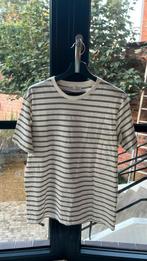 Wit ‘t shirt met bruine lijntjes, Kleding | Heren, T-shirts, Zara, Wit, Nieuw, Ophalen of Verzenden