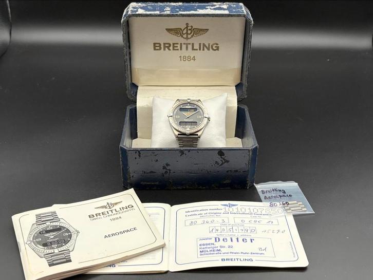 Breitling Aerospace 1st gen (Full Set/Titanium), Handtassen en Accessoires, Horloges | Dames, Ophalen of Verzenden