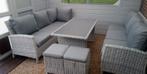 Grijs loungeset in perfecte staat, Rotin, Comme neuf, Enlèvement, Table à dinner