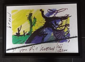 Herman Brood, "Van pijn kromp hij ineen' (met nieuwe lijst) beschikbaar voor biedingen
