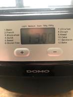 Broodbakmachine domo b3974 + fritel broodsnijmachine, Elektronische apparatuur, 400 tot 800 gram deeg, Ophalen, Gebruikt, Met timer