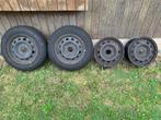 4 originele stalen velgen van BMW E46, met 2 nieuwe banden, Ophalen, 15 inch, Band(en), Personenwagen