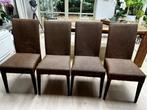8 eetkamerstoelen, Huis en Inrichting, Ophalen, Gebruikt, Bruin, Riet of Rotan