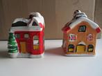 2 Kersthuisjes – te verlichten met (thee/led)lichtjes, Ophalen of Verzenden, Zo goed als nieuw