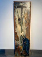 Schilderij Jezus aan het Kruis van Jozef Trotteyn, Antiek en Kunst, Antiek | Religieuze voorwerpen, Ophalen