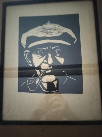 Schilderij kunstwerk op hout  beschikbaar voor biedingen