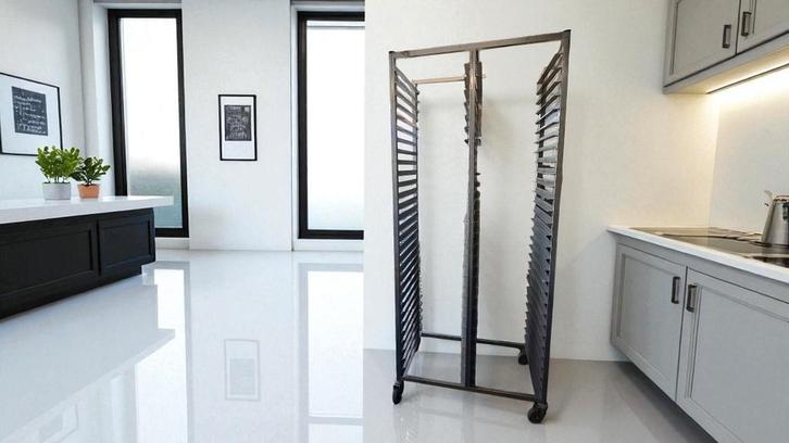 Dubbele inox rolkarren - diverse afmetingen, Zakelijke goederen, Horeca | Overige, Ophalen