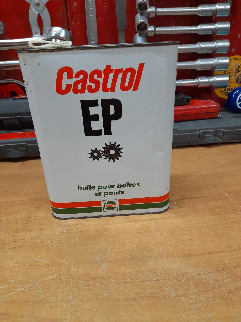 ancien bidon huile vide castrol EP boite pont, Collections, Marques & Objets publicitaires, Utilisé, Autres types, Envoi