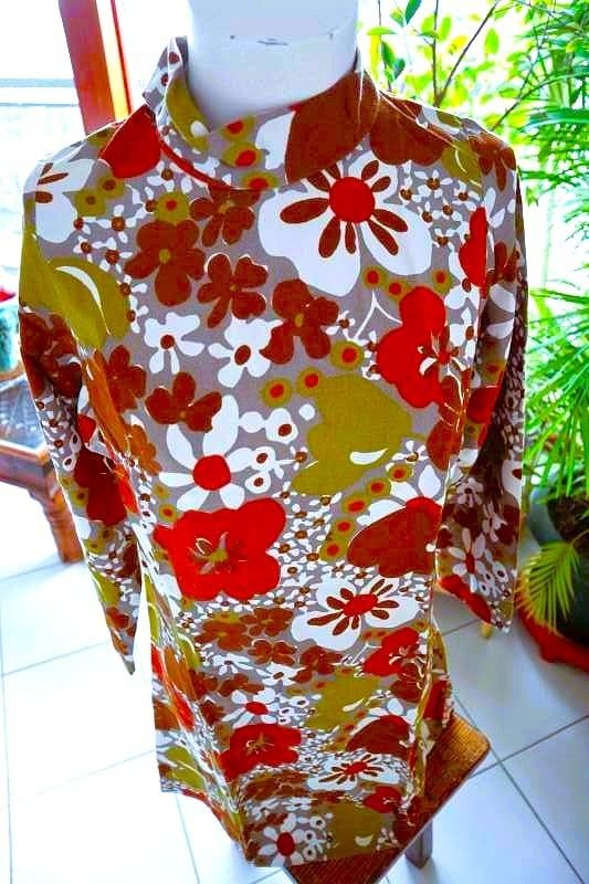 vintage (1986) uniek bebloemde jurk, Overige kleuren, Ophalen of Verzenden, Rayon (Poland), Maat 36 (S)