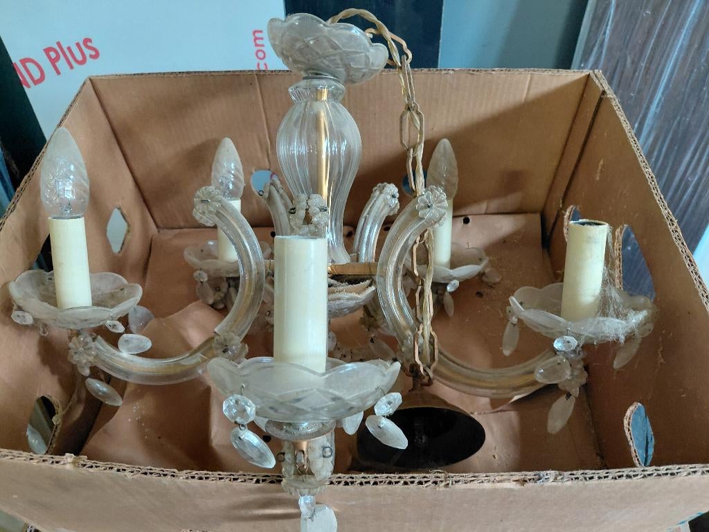 kristallen luster, Ophalen, Gebruikt, Glas, Klassiek