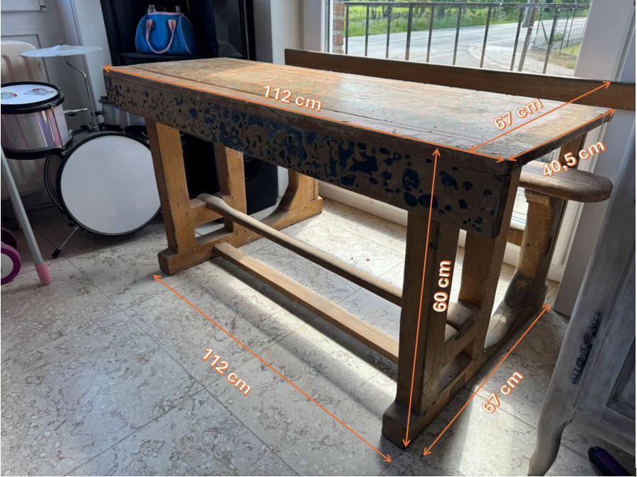 Banc d’école, Maison & Meubles, Enlèvement, Utilisé