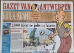 Kuifje Tintin krant journal Gazet Van Antwerpen Metropool, Verzamelen, Ophalen of Verzenden, 1980 tot heden, Krant