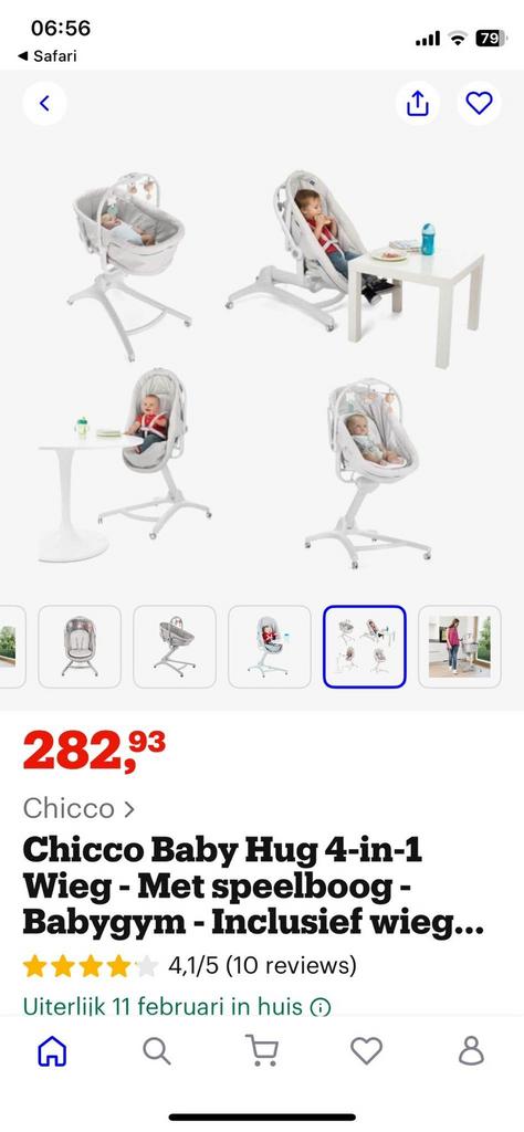 Chicco baby hug 4in1, Ophalen, Zo goed als nieuw, Chicco