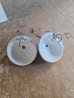 2 lavabo met kraanwerk, Doe-het-zelf en Bouw, Sanitair, Ophalen, Gebruikt, Wastafel