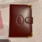 Porte-cartes vintage Cartier, cuir bordeaux, Enlèvement, Comme neuf