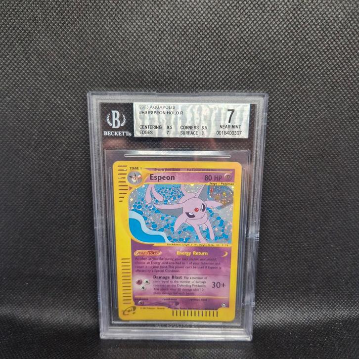 Espeon Holo Aquapolis BGS 7, Hobby & Loisirs créatifs, Jeux de cartes à collectionner | Yu-gi-Oh!, Enlèvement ou Envoi