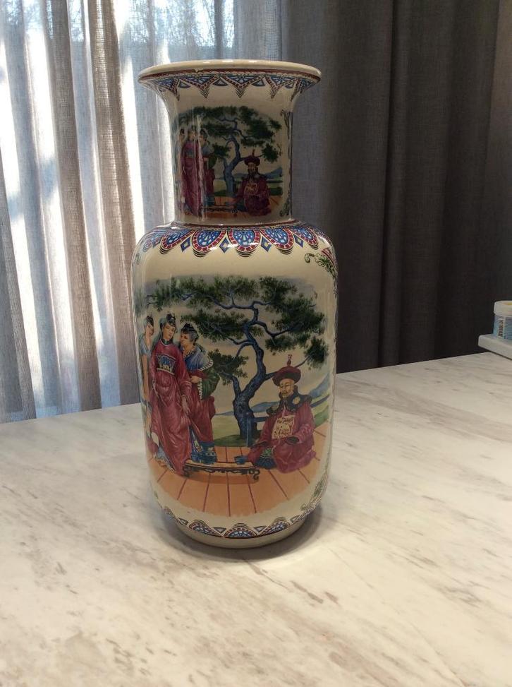 Grote Chinese porseleinen vaas 40cm, Chinoiserie, Antiek en Kunst, Antiek | Vazen, Ophalen of Verzenden