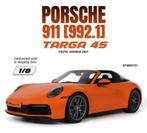 Porsche 992 Targa 4S 1/8 avec vitrine neuve, Enlèvement ou Envoi, Neuf, 1:5 à 1:8, Voiture