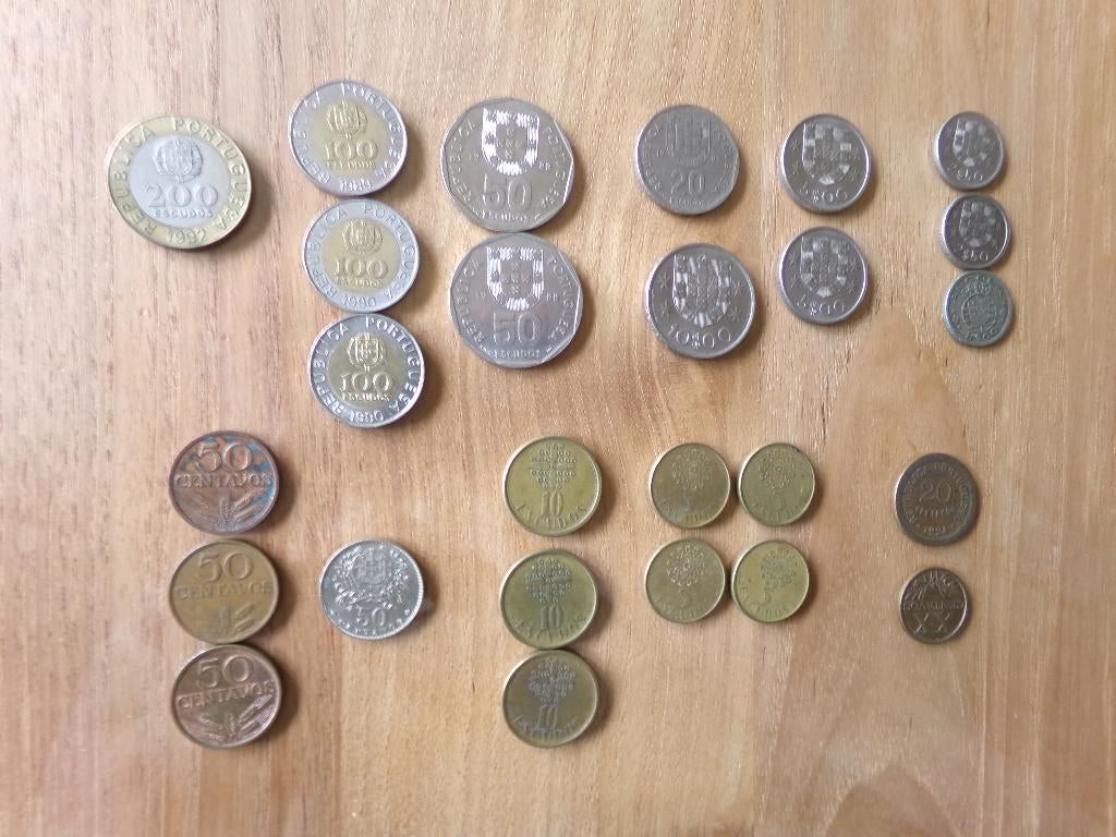 Munten Portugal escudos, centavos, 10$00, 5$00, Timbres & Monnaies, Monnaies | Europe | Monnaies euro, Enlèvement ou Envoi, Portugal