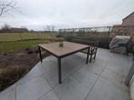 Tuintafel + bank Farmers Weave, Ophalen, Gebruikt, 3 zitplaatsen, Hout