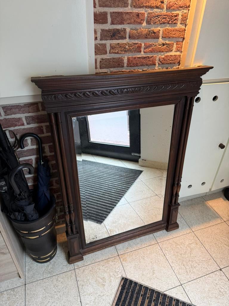 Mooie grote spiegel, Antiek en Kunst, Antiek | Spiegels, 50 tot 100 cm, 100 tot 150 cm, Rechthoekig, Ophalen