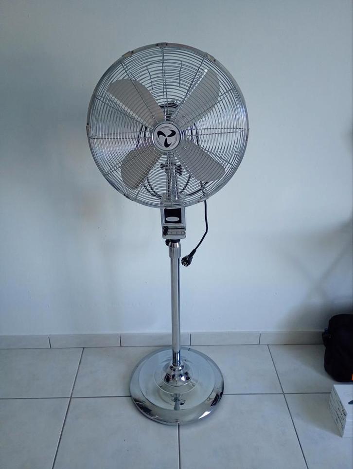 Industriële vloerventilator/ chroom, Electroménager, Ventilateurs, Ventilateur de sol, Enlèvement