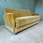 Vintage champagnekleurige zetel / tweezit / fauteuil, Ophalen