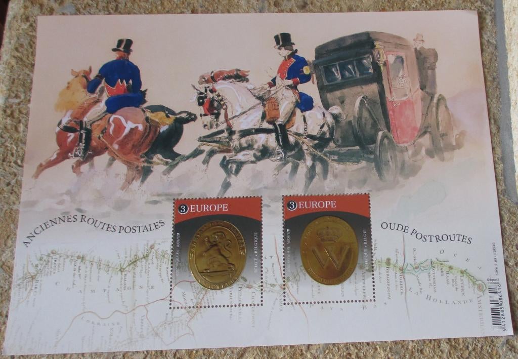 1 blok BL290 oude postroutes, Frankeerzegel, Ophalen of Verzenden, Zonder stempel, Postfris