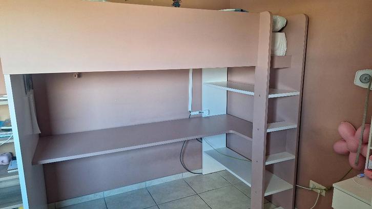 Hoogslaper met bureau, Kinderen en Baby's, Kinderkamer | Stapelbedden en Hoogslapers, Gebruikt, Hoogslaper, Ophalen