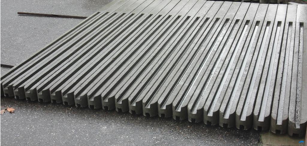 planken betonpalen beton palen antraciet platen schutting, Neuf, Béton, 50 cm ou plus, 200 cm ou plus