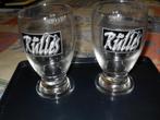 2 bierglazen "rulles" €1,5/stuk, Ophalen of Verzenden, Nieuw, Bierglas