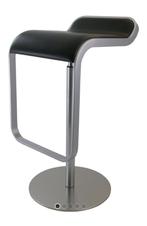 4 Tabourets de la marque LA PALMA  en cuir noir, Enlèvement, Réglable en hauteur, Comme neuf, Matériaux autres