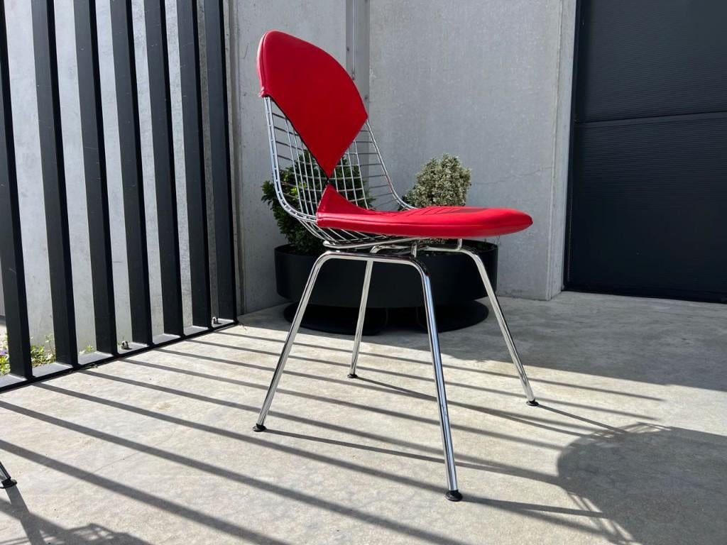 Vitra Eames wire DKX bikini chair, 13x, Rouge, Design, Comme neuf, Cinq, Six Chaises ou plus
