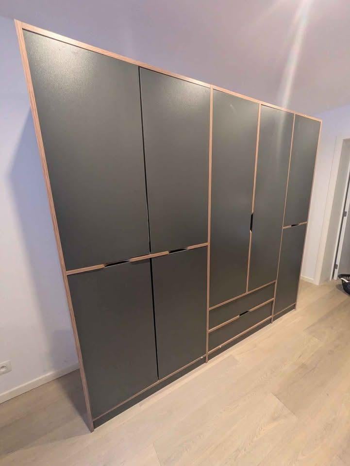 Grand dressing anthracite 277X208X52 CM, Maison & Meubles, Neuf, 200 cm ou plus, Enlèvement ou Envoi, 200 cm ou plus