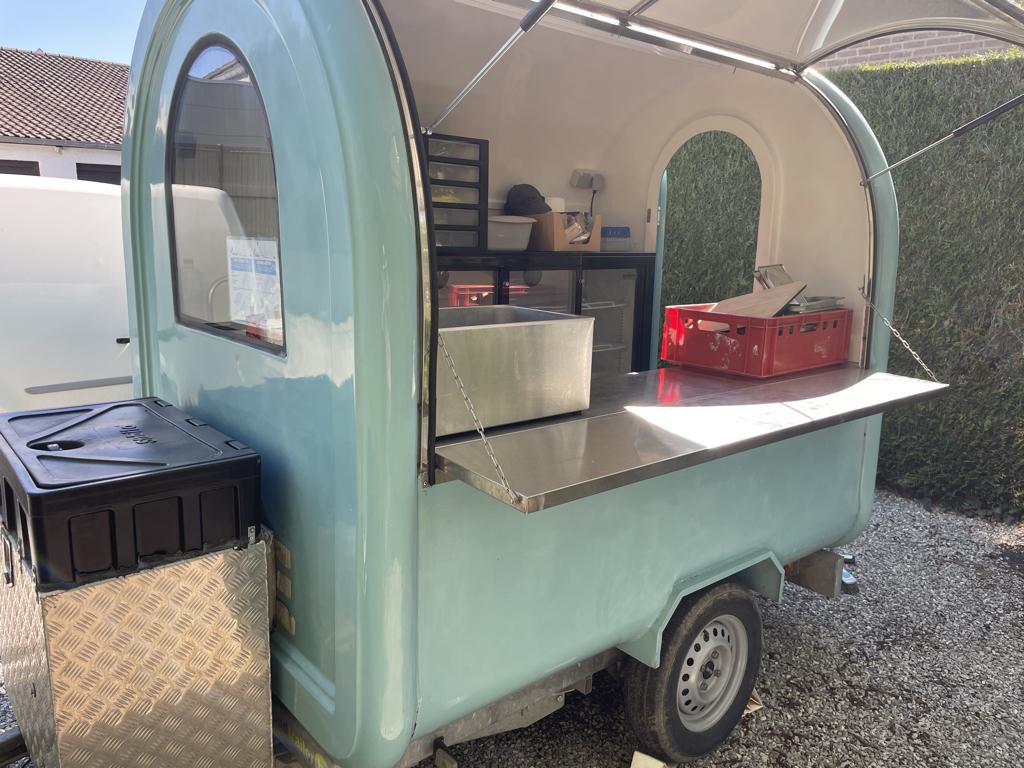 Remorque foodtruck -de 750kg électricité ok, Enlèvement, Snacks