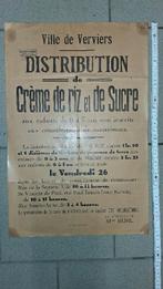 Affiche ville de Verviers ww2 distribution nourriture, Enlèvement ou Envoi