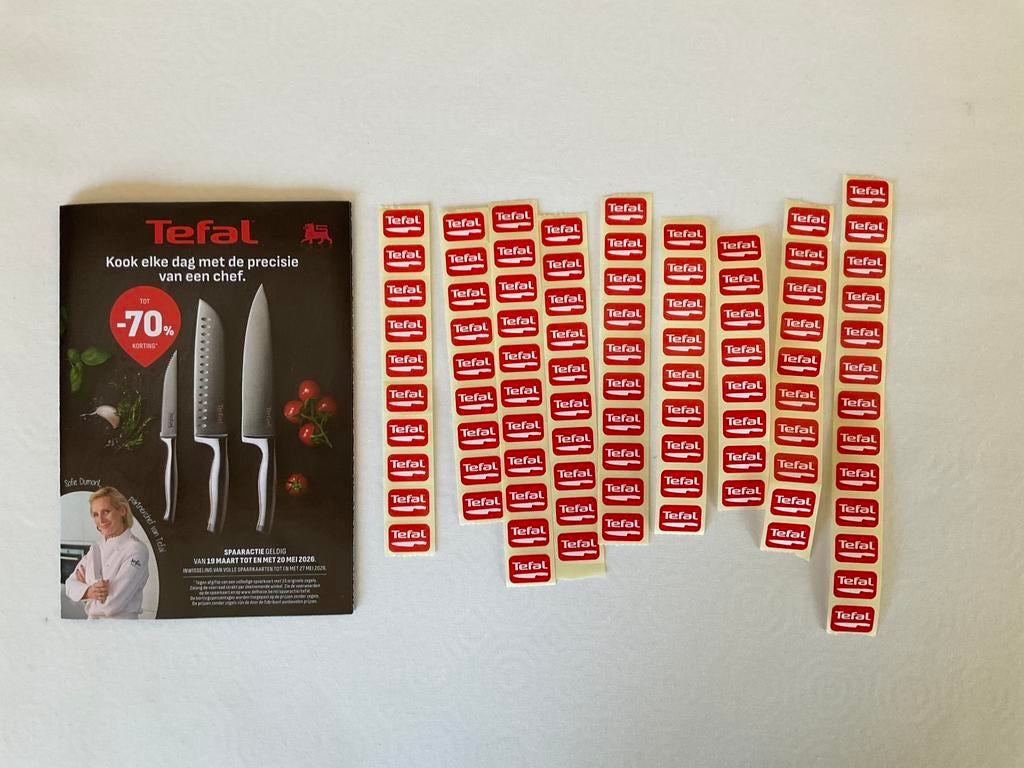 90 zegeltjes Tefal, Collections, Actions de supermarché, Enlèvement ou Envoi