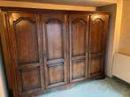Eiken slaapkamer met 2 persoonsbed, 2 nachttafels, kleerkast, Enlèvement, Utilisé, Deux personnes