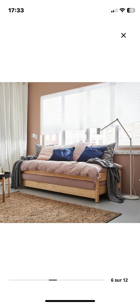 Lit ikea en bois, Enlèvement, Comme neuf, Bois